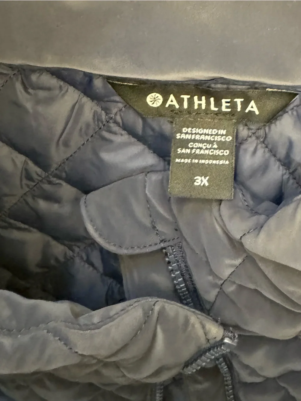 Women's Jacket-ATHLETA- 'Dark Sky' 'Whisper Featherless Size 3x
